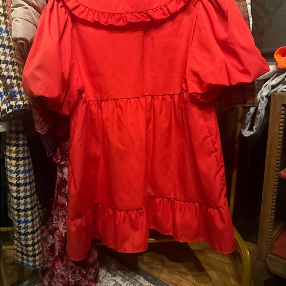 Sunday Red Ruffled Dress - Picture 5 of 8